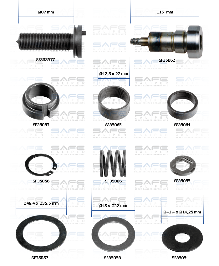 Caliper Adjusting Mechanism Repair Kit
