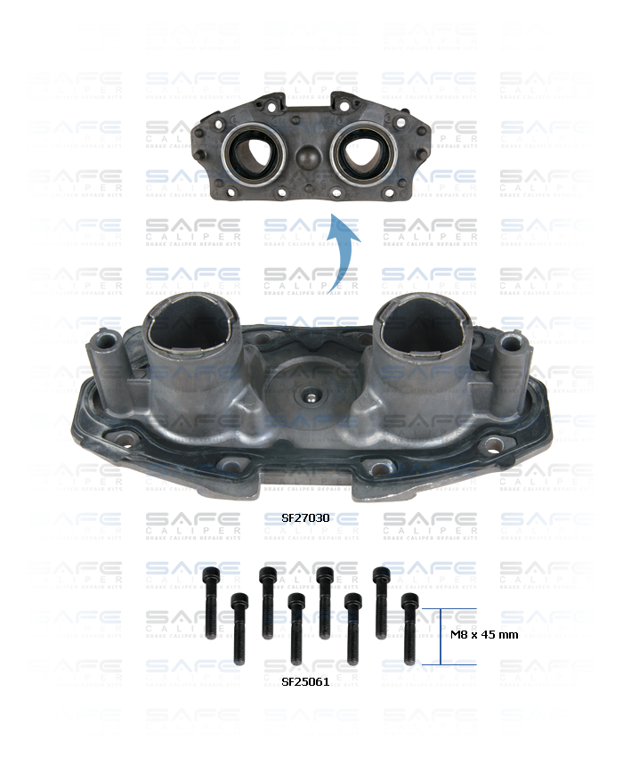 Caliper Aluminium Cover & Bushes Kit