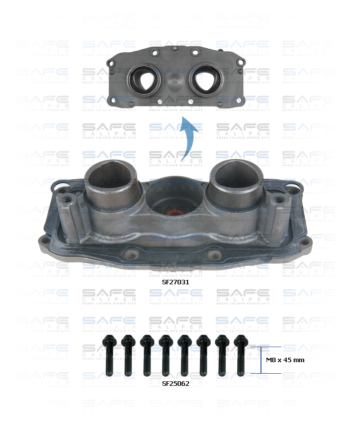 Caliper Aluminium Cover & Bushes Kit