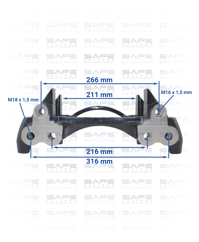 Caliper Carrier (19,5 Inch / Right-Left)