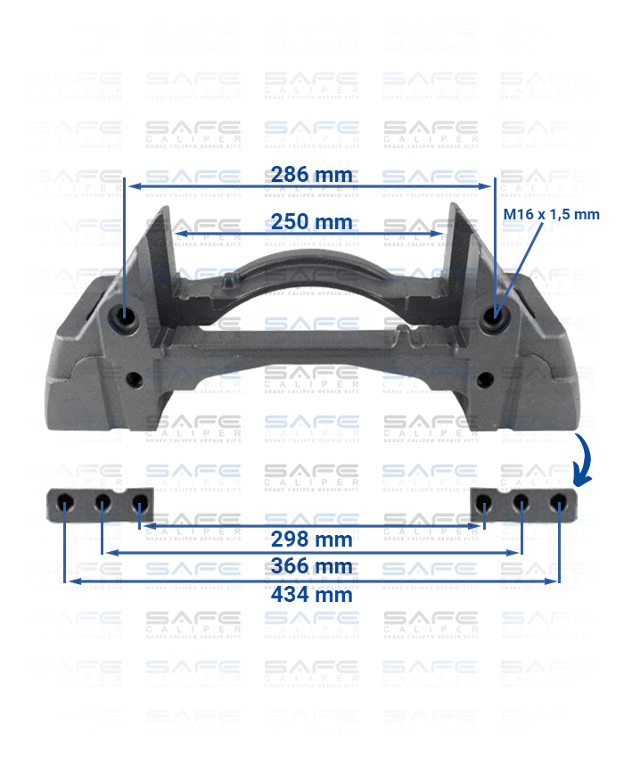 Caliper Carrier (22 Inch / B.V Type)