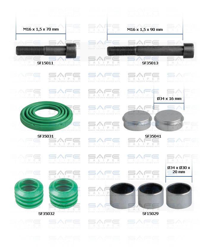 Caliper Dust Excluder & Bolts Kit