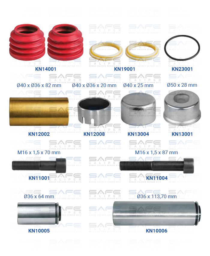 Caliper Guide & Seals Repair Kit