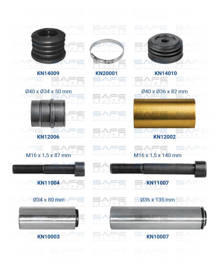 Caliper Guides & Seals Repair Kit