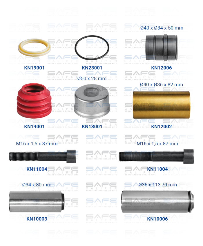 Caliper Guides & Seals Repair Kit