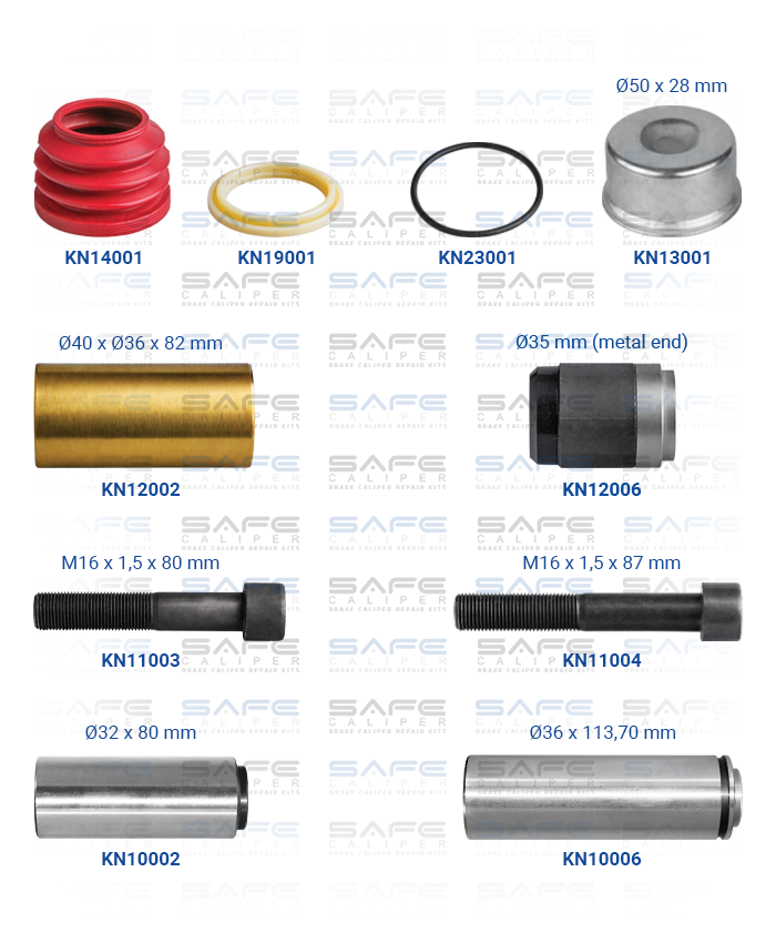 Caliper Guides & Seals Repair Kit