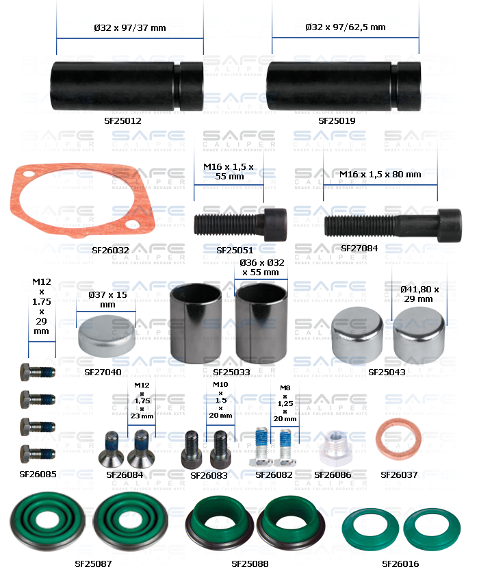 Caliper Overhaul Repair Kit