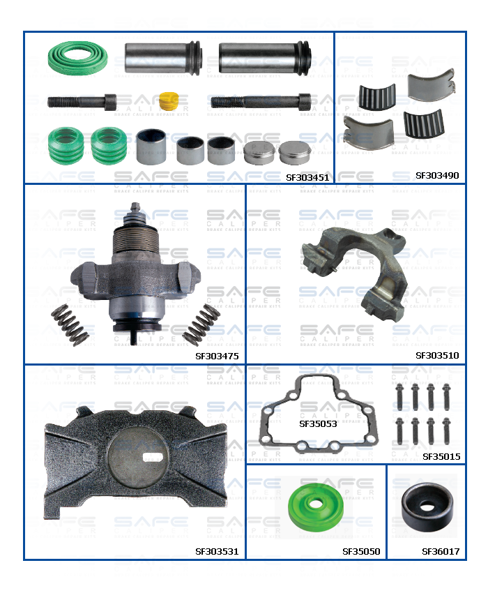 Caliper Repair Set (MB Arocs / Front / Left)