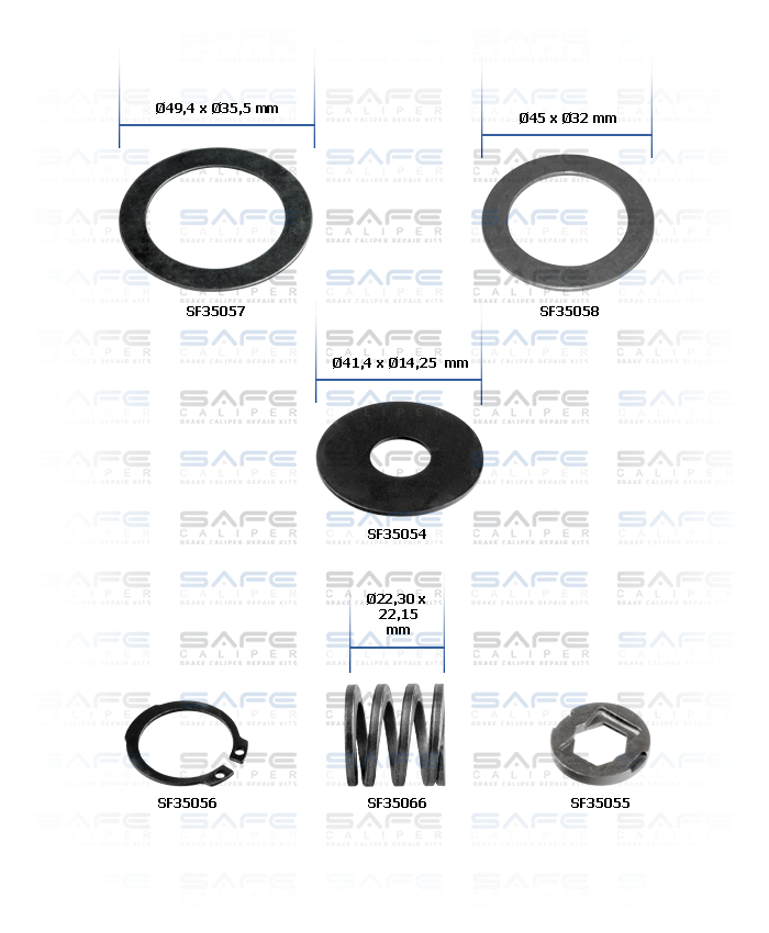 Caliper Washers & Circlip Repair Kit