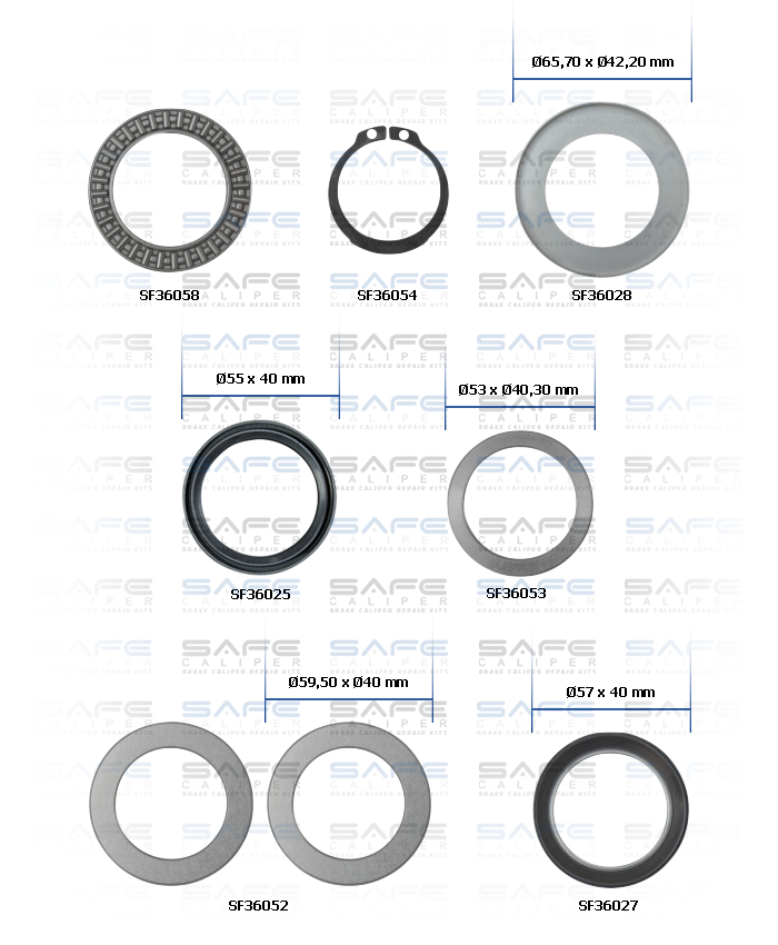 Caliper Washers & Circlip Repair Kit
