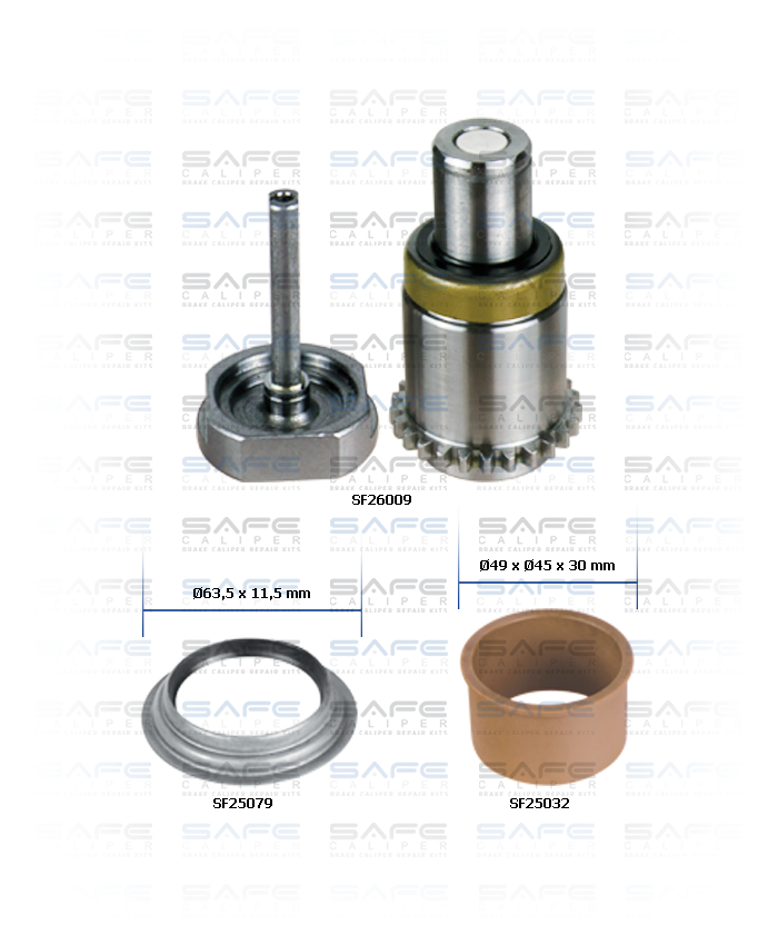 Caliper Adjuster Tappet Repair Kit (Right)