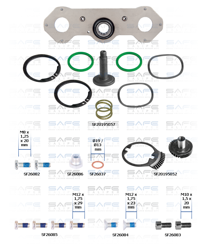 Caliper Adjusting Mechanism Gear Kit (Left)
