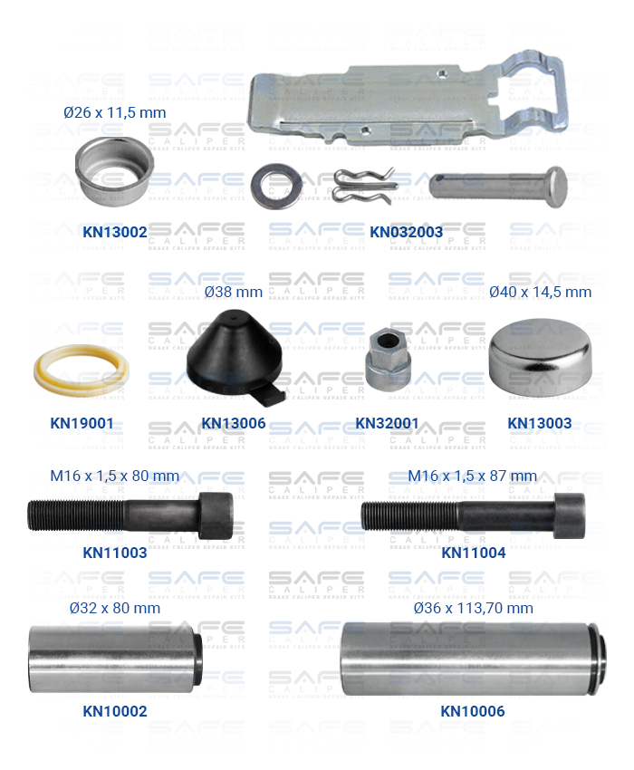 Caliper Guides & Caps Repair Kit