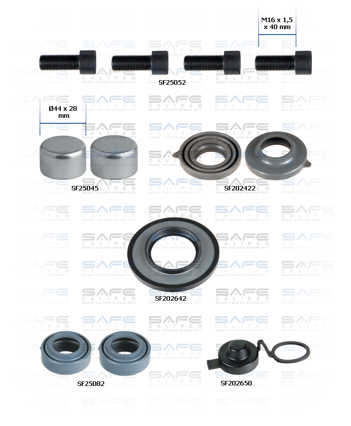 Caliper Seals & Bolts Repair Kit