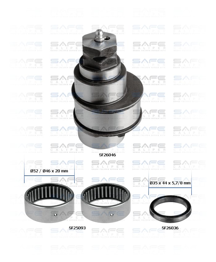 Caliper Shaft Assembly Repair Kit