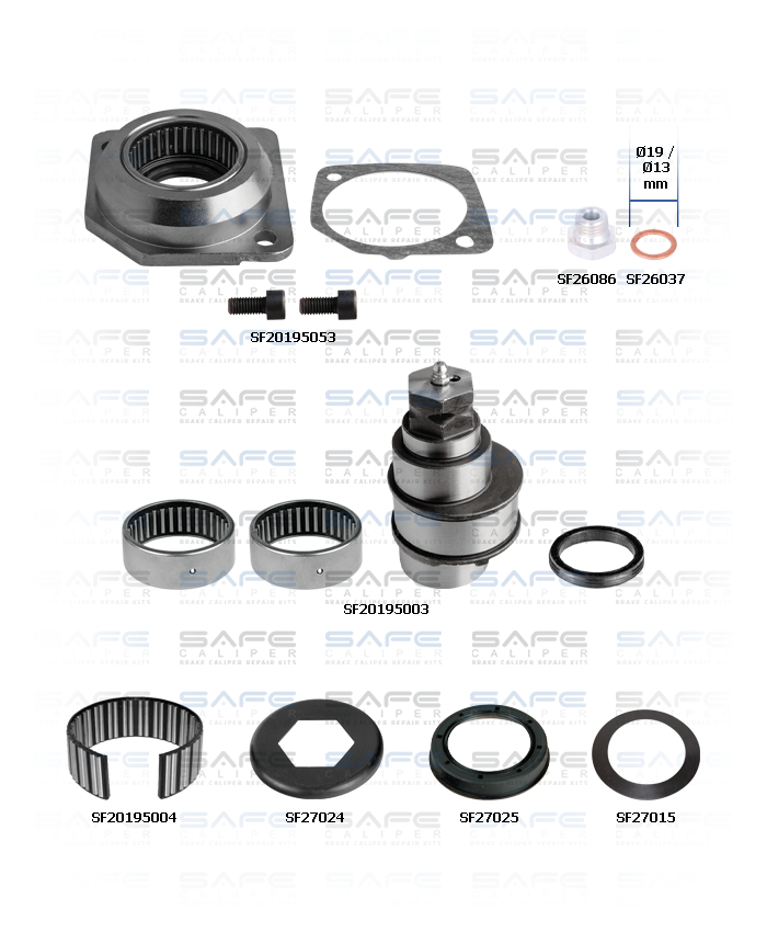 Caliper Shaft & Cover Repair Kit